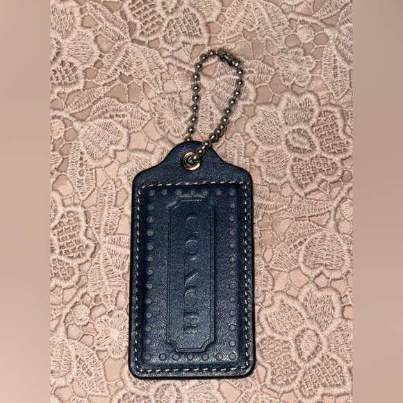 COACH Blue Leather Hang Tag - Picture 2 of 5
